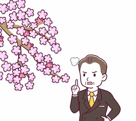 お花見をする人