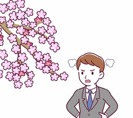 お花見をする人