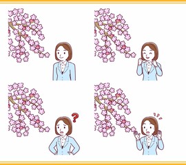 お花見をする人