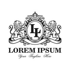 Vintage lion logo for company © erna