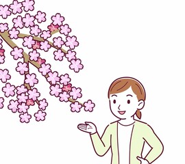 お花見をする人