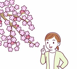お花見をする人