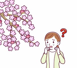 お花見をする人