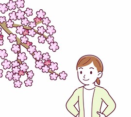お花見をする人