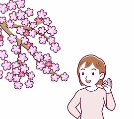 お花見をする人