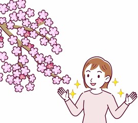 お花見をする人