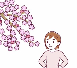 お花見をする人