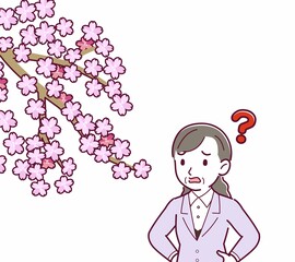 お花見をする人