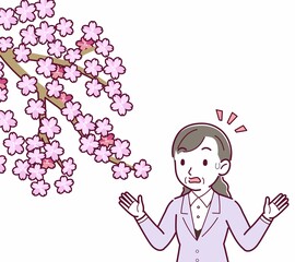 お花見をする人