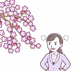 お花見をする人