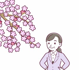 お花見をする人