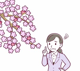 お花見をする人