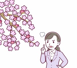 お花見をする人