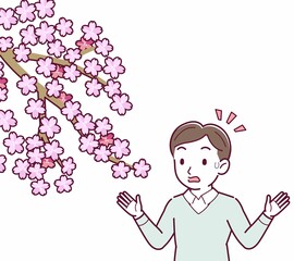 お花見をする人