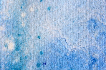 Macro Blue Watercolor Textures on Paper