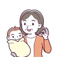 生まれたばかりの赤ちゃんと