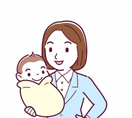 生まれたばかりの赤ちゃんと