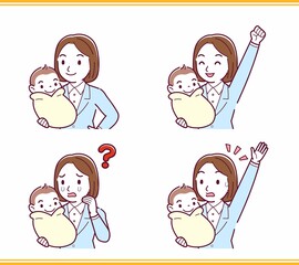 生まれたばかりの赤ちゃんと