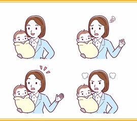 生まれたばかりの赤ちゃんと