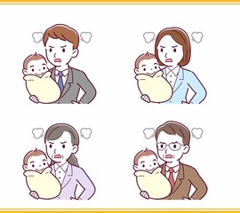 生まれたばかりの赤ちゃんと