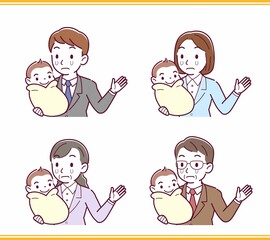 生まれたばかりの赤ちゃんと