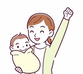 生まれたばかりの赤ちゃんと