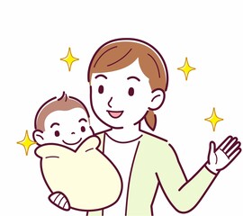 生まれたばかりの赤ちゃんと