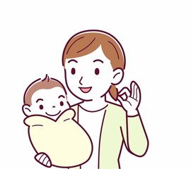 生まれたばかりの赤ちゃんと