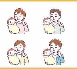 生まれたばかりの赤ちゃんと