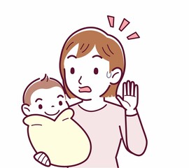 生まれたばかりの赤ちゃんと