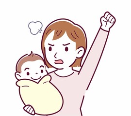 生まれたばかりの赤ちゃんと