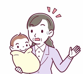 生まれたばかりの赤ちゃんと