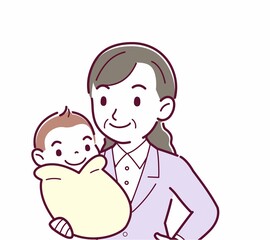 生まれたばかりの赤ちゃんと