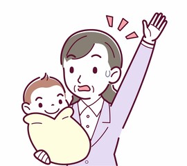 生まれたばかりの赤ちゃんと