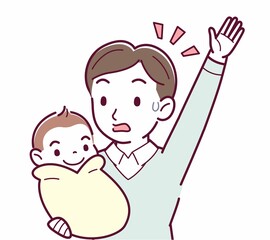生まれたばかりの赤ちゃんと