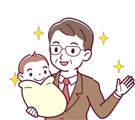 生まれたばかりの赤ちゃんと