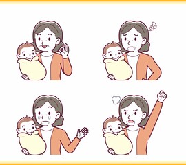 生まれたばかりの赤ちゃんと