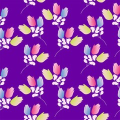 Seamless Pattern With Floral Motifs able to print for cloths, tablecloths, blanket, shirts, dresses, posters, papers.