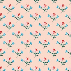 Seamless Pattern With Floral Motifs able to print for cloths, tablecloths, blanket, shirts, dresses, posters, papers.