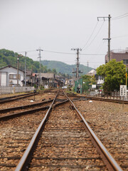 Fototapeta na wymiar 津山駅の構内の風景