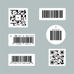 barcode vector collection and digital barcode