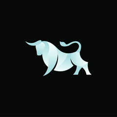 Bull logo vector illustration design, creative and simple design,
can uses as logo and template for company.