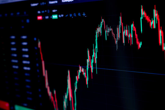 Stock market graph. Graphics growth forex finance market on tablet screen. Financial chart, stock analysis data for business background. Investment and economic concept. - Powered by Adobe