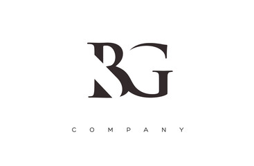 initial BG logo design vector