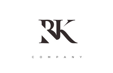 initial BK logo design vector