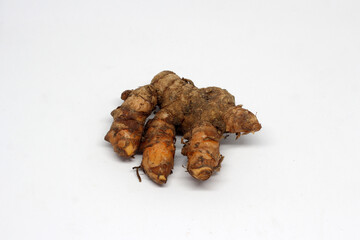 Turmeric isolated on white background.