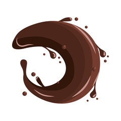 chocolate wave splashing