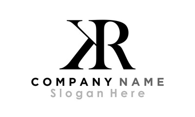 logo KR alphabet vector