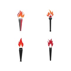Torch vector icon illustration design