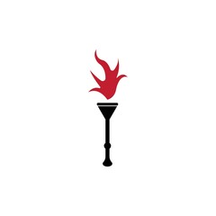 Torch vector icon illustration design